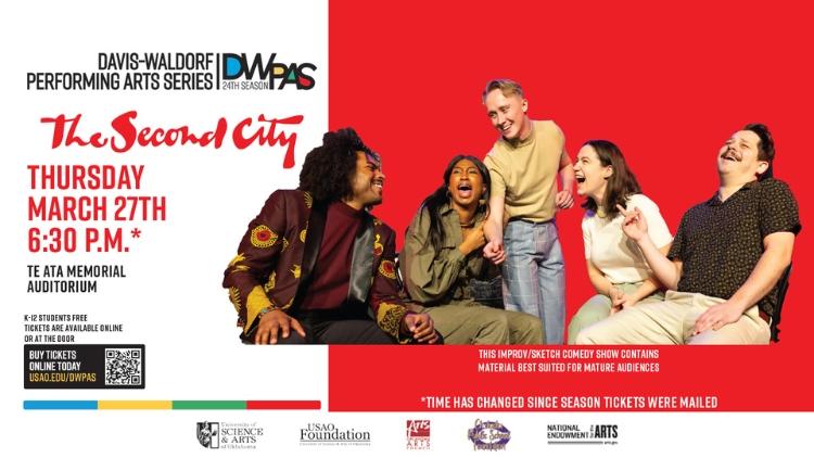 Second City Touring Company will be performed in the Te Ata Memorial Auditorium beginning at 6:30pm.